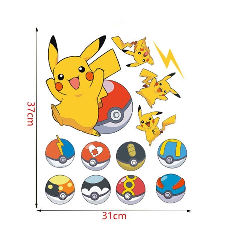 Pokemon Wall Stickers Living Room Home Decor Art Mural Decal Kids UK eBay