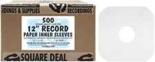(500) 12” LP Vinyl Record Inner Sleeves - ARCHIVAL White Heavyweight Paper 12IW