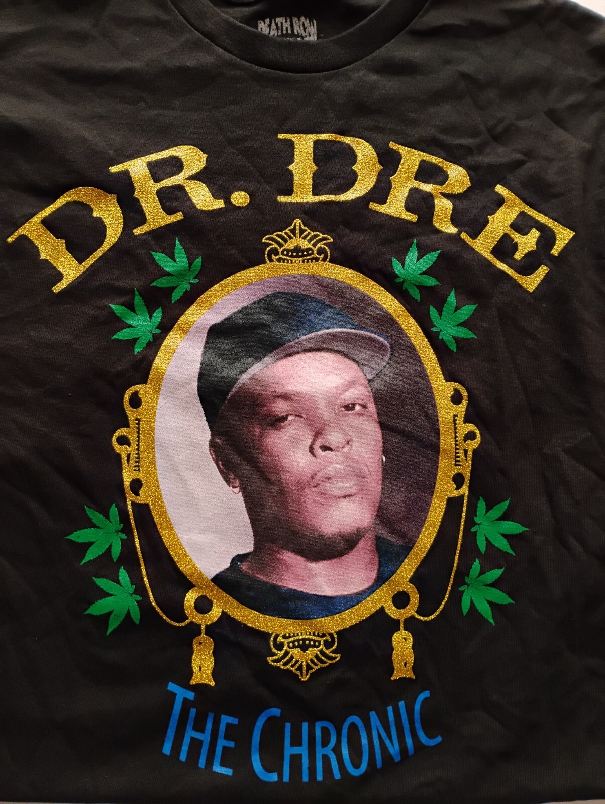 FILA T shirt uomo Dr Dre The Chronic taglia M nera nuova con etichetta Death Row Records