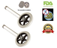 Walker Wheels Replacement Kit W/glide 1/pr Comparable to Invacare  Drive
