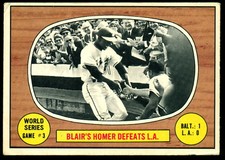 1967 TOPPS O PEE CHEE OPC #153 World Series Paul Blair EX Cond Baltimore Orioles