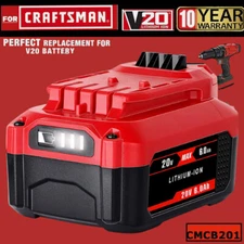 6.0Ah 20 Volt Max For Craftsman V20 Li-Ion Battery CMCB206 CMCB204 CMCB202 NEW
