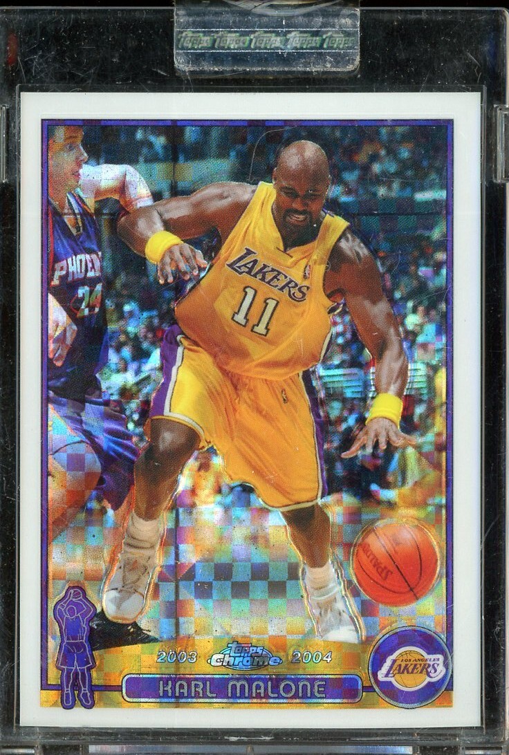 2003-04 Topps Chrome XFractor Karl Malone Los Angeles Lakers HOF 94/220
