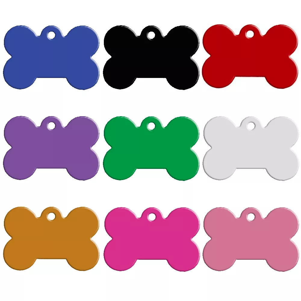 20pcs/lot Wholesale Dog ID Tag Pet Name Plate Tag Collar No-engraving Blank  Tags