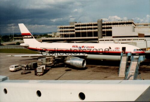 1981 Laker Airways Skytrain Manchester Airport 5x3 Photo with copyright 81092