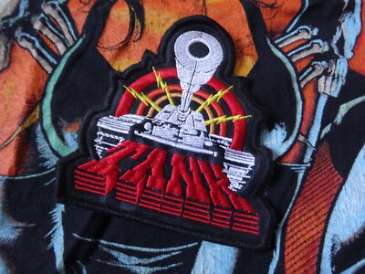 Tank Shape Patch Gestickt Heavy Metal NWOBHM Saxon***