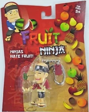 Fruit Ninja Sensei PINEAPPLE Keychain Keyring Blade Slice Video Game Halfbrick