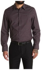 Calvin Klein, Men's Dress Shirt, Plum Noir, L