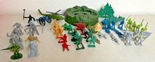 Lot of 50 Toy Soldiers Army Men Plastic Figures helicopter battle ship bunker
