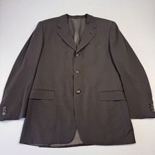 Canali Suit Jacket Blazer Mens 52 Brown Wool 3 Button Sport Coat Made Italy