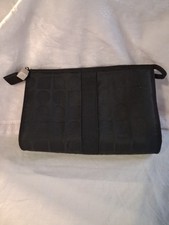kate spade Makeup Bag Black with Pink Interior Zipper Closure Stylish Organizer