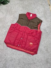 Vintage Mac Tools Vest Mens M Red Batwing Puffer Western Workwear 70s 80s USA