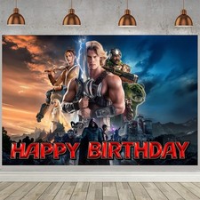 He-Man Party Decorations Backdrop Banner Poster Vinyl Birthday Gift