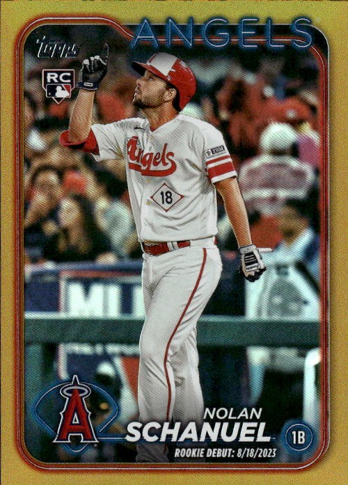 2024 Topps Update Nolan Schanuel #US193 Gold Rainbow Foil Los Angeles Angels 22H