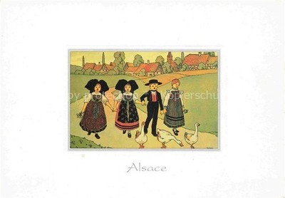 Hansi Waltz J J Artist Card Alsace Alsace My Village Sunday Afternoon