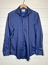 Calvin Klein Infinite Wrinkle Free Men s Dress Shirt Blue Large 16 32/33