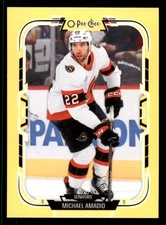 2025-26 O-Pee-Chee Yellow Border #464 Michael Amadio Ottawa Senators