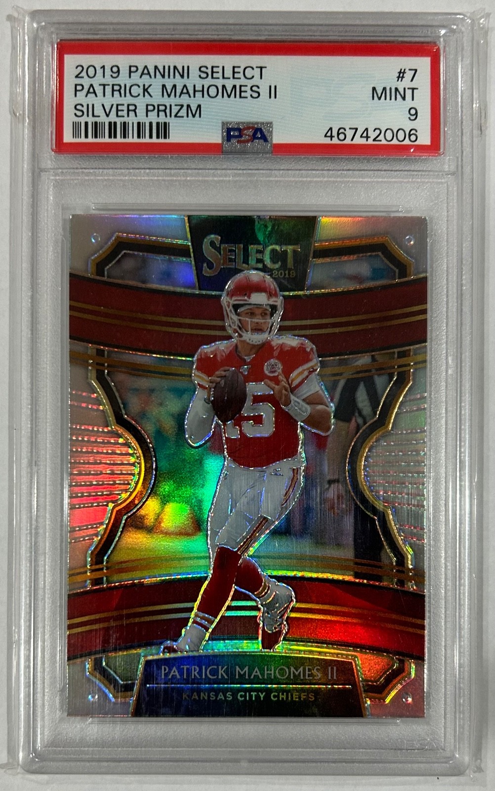 2019 Panini Select - Patrick Mahomes II #7 Silver Prizm PSA 9