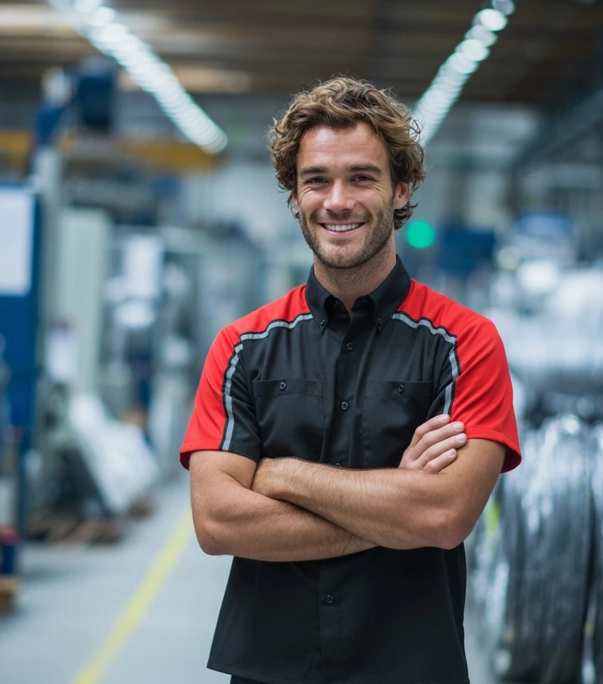 CAMISA DE TRABAJO MECÁNICA/INDUSTRIAL HOMBRE - FORRO DE SEGURIDAD REFLECTANTE Y ENVÍO GRATUITO Foto 2 de 4