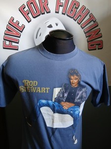 T-shirt Concert Rod Stewart Unisexe - Taille L, Noir, Occasion Très Bon état