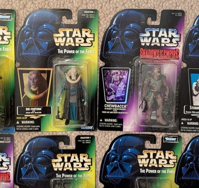 10) Kenner Star Wars Power Of The Force POTF2 Action Figure Group