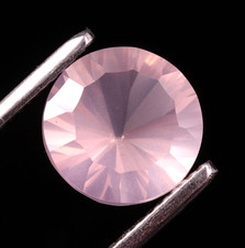 AAA Natural Rose Quartz Round Shape Concave Cut Loose Gemstone 3.3 Ct 10X10X6 mm