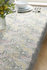 Nordic Esme Floral Wipe Clean Table Cloth With Linen 137 x 178 cm Next