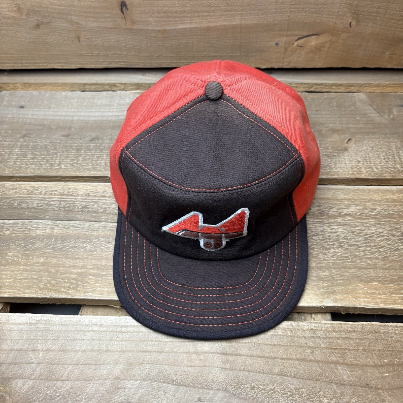 Vintage AG1 Orange Patch Panel Snapback Trucker H… - image 3