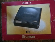 Vintage Sony Black Discman CD Player D-11 with Mega Bass Tested