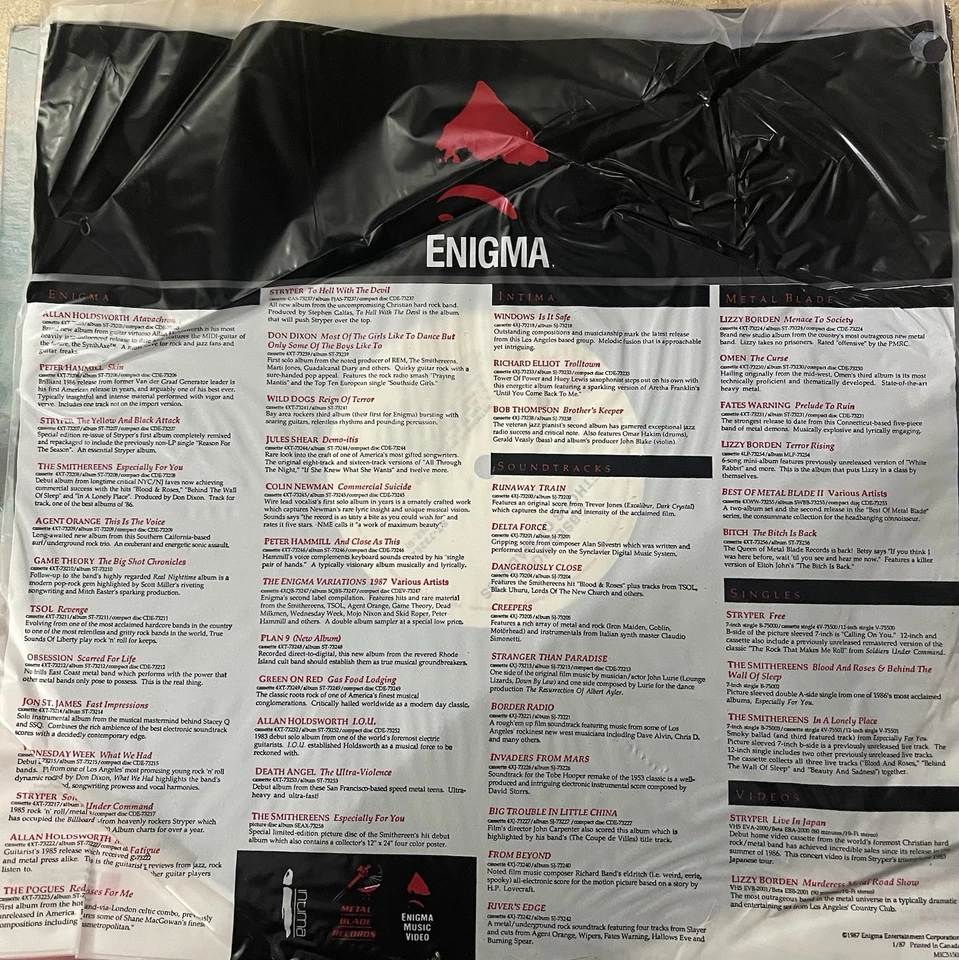 Obsession Methods Of Madness LP 1987 Original Press Enigma Metal W/promo Punch - Image 4 of 4