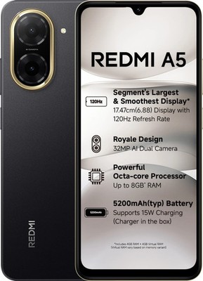 Redmi A5  Just Black    4 128GB