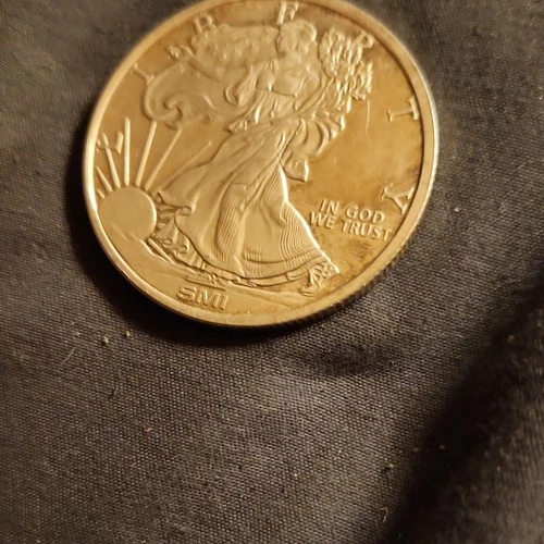 SMI Walking Liberty Design 1 oz .999 Fine Silver Rounds Lot of 2