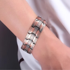Copper Magnetic Bracelet 99.99 Pure Copper Adjustable Link Cuff