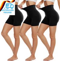 Radlerhose Damen Kurze Shorts Sporthose Leggings Blickdicht High Waist Elastisch