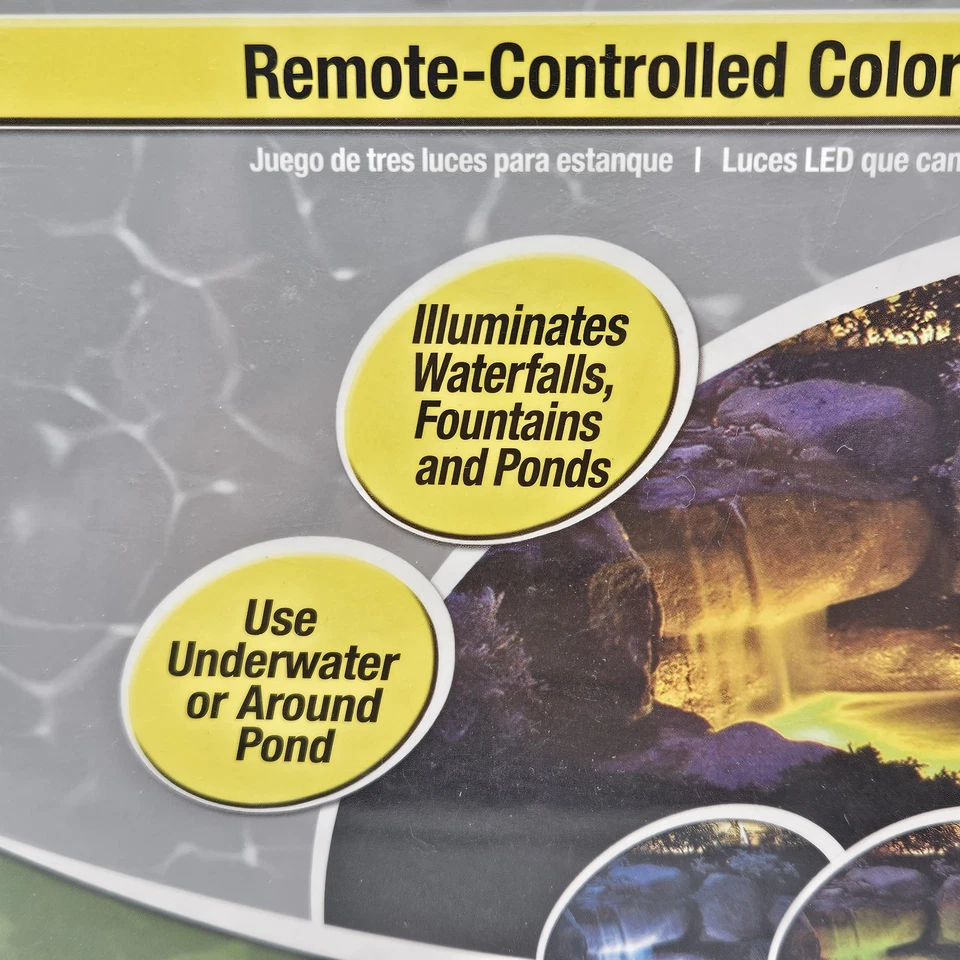 Tetra Pond Juego de Triple Luz Control Remoto Cambio de Color LED Para Estanque Nuevo Foto 3 de 4