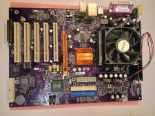 ECS 755-A2 Motherboard, CPU, Ram Combo