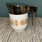 Vintage GEMCO White Milk Glass Creamer USA Corelle Corning Butterfly Gold