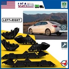 For 2009 2013 Toyota Corolla Rear Bumper Retainer Cover Brackets Set Left Right