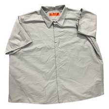 Red Kap Shirt Mens 6XL Light Gray Short Sleeve snap button LNWOT shirt