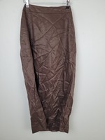 Jaeger Women's Skirt Size 18 Chocolate Pure Linen Straight Midi RRP £99 New