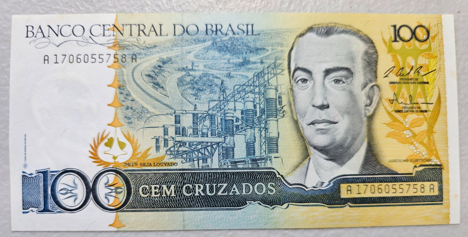 Brazil 100 Cruzados 1986-88 Unc