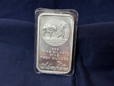 #ad .999 Fine Silver 5 Troy Oz SILVER TOWNE Ingot $499.95