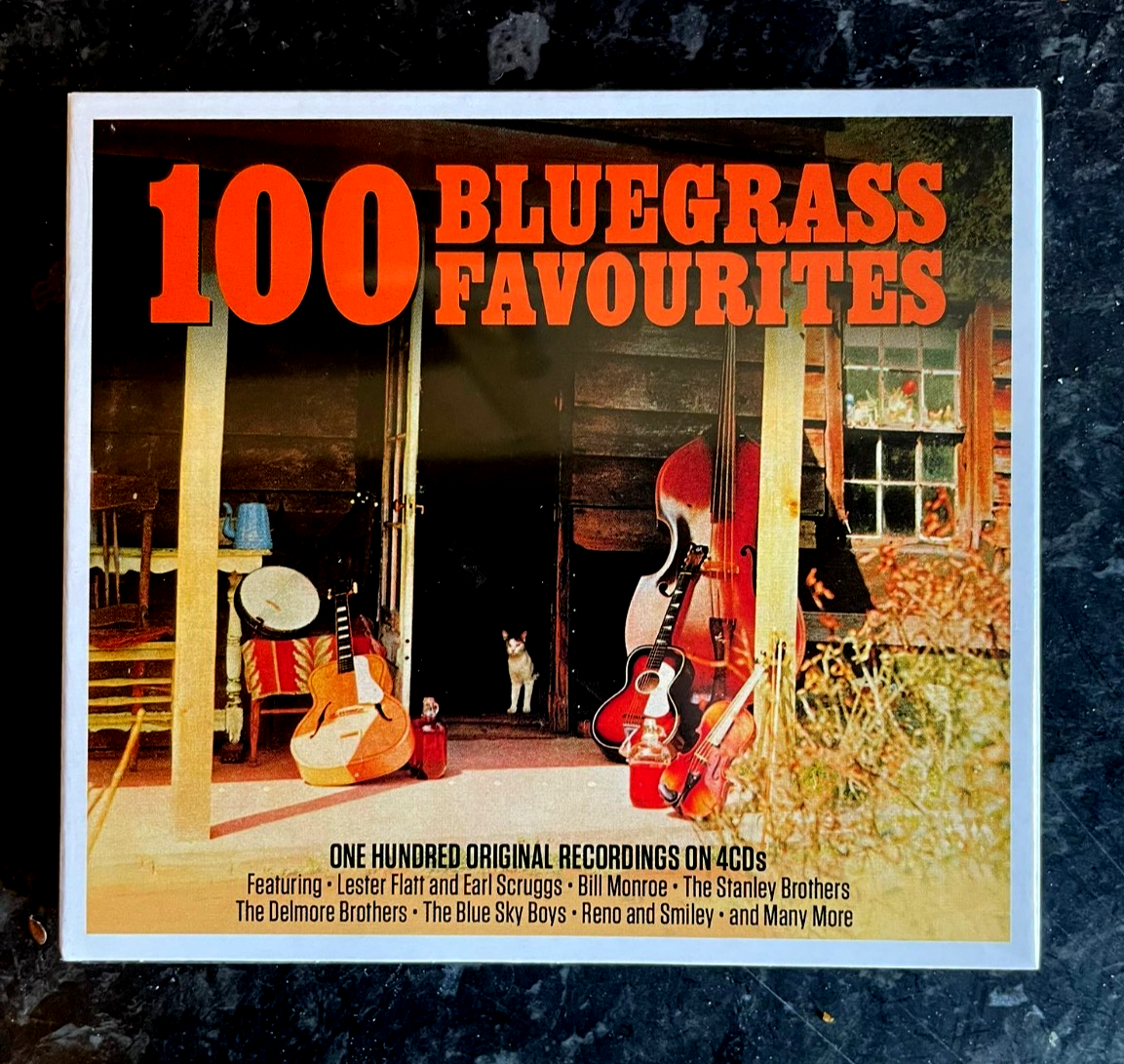 100 Bluegrass Favourites 4-CD NEW SEALED 2026 Country Flatt & Scruggs/Roy Acuff+