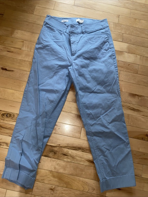 Loft Outlet Straight  Crop Pants size 6 Blue