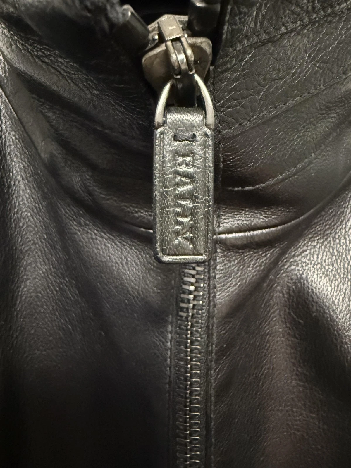 Bally Leather Jacket Mens 42 Black Made in Italy Moto Biker Zip Cuffs Lampo - product detail image 5