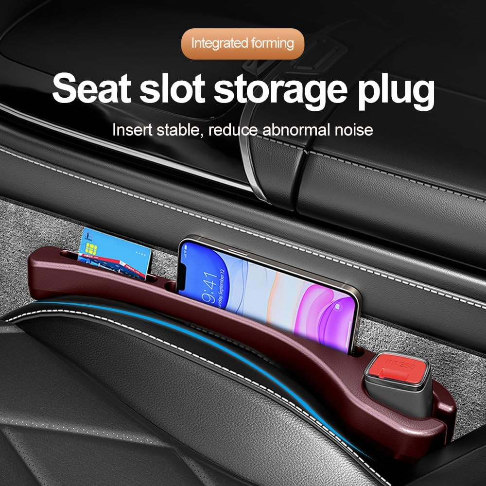 2PCS Car Seat Gap Filler Organizer with Phone Holder,[Upgrade Version] Car Seat 