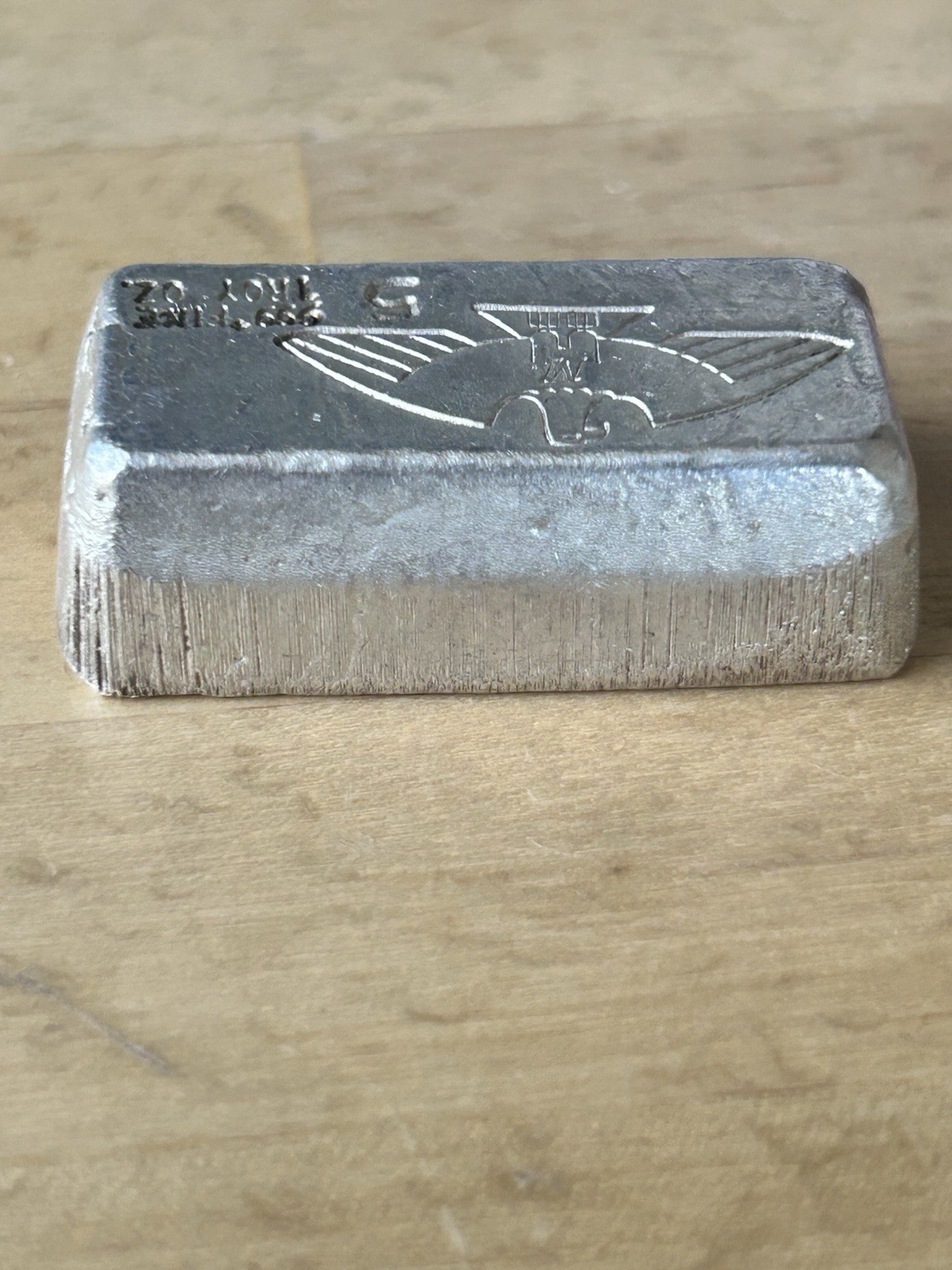 Vintage 5oz Montana Eagle Poured Silver Bar VERY RARE  Grail Piece!