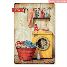 2D Flat Tin Metal Signs Home D cor 8x12 Vintage Iron Decorative for a Laundry Ro