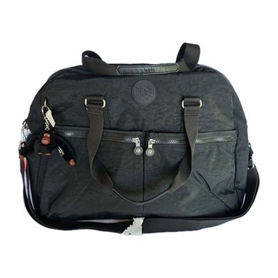 Kipling Bag Black Purse Tonal Eugina Weekender Satchel Duffel Monkey New