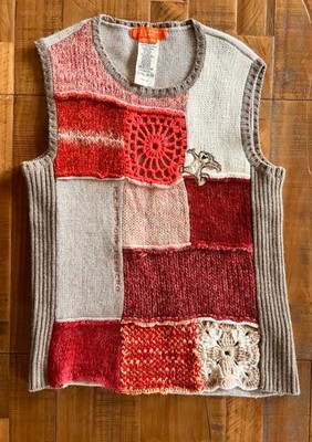 Iceberg Ice History Patchwork Strick Weste Tom & Jerry Italy Y2K Selten
